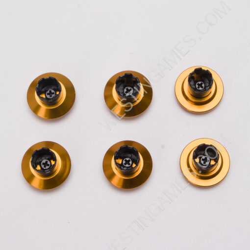 6Pcs Metal Thumbsticks Analog Joystick Replacement for PS5 Edge Controller Gold - Image 5