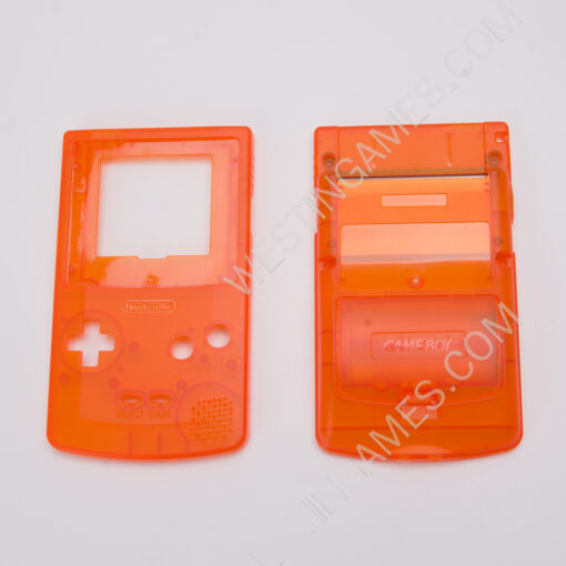 Clear Complete Housing Shell Cover Case Replacement for Gameboy GBC GB Color - Clear Orange - Image 2