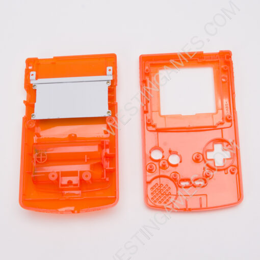 Clear Complete Housing Shell Cover Case Replacement for Gameboy GBC GB Color - Clear Orange - Image 3