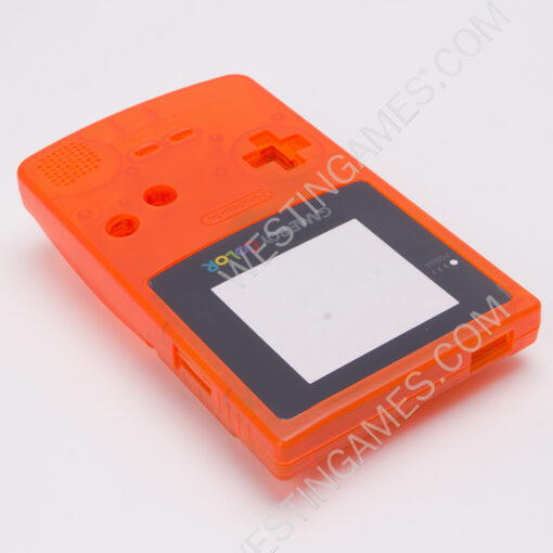 Clear Complete Housing Shell Cover Case Replacement for Gameboy GBC GB Color - Clear Orange - Image 5