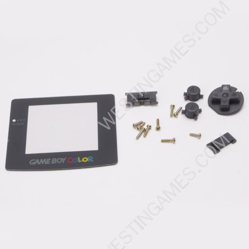 Clear Complete Housing Shell Cover Case Replacement for Gameboy GBC GB Color - Clear Black - Image 6