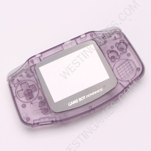 Complete Housing Shell Cover Case Replacement for GBA - Clear Purple