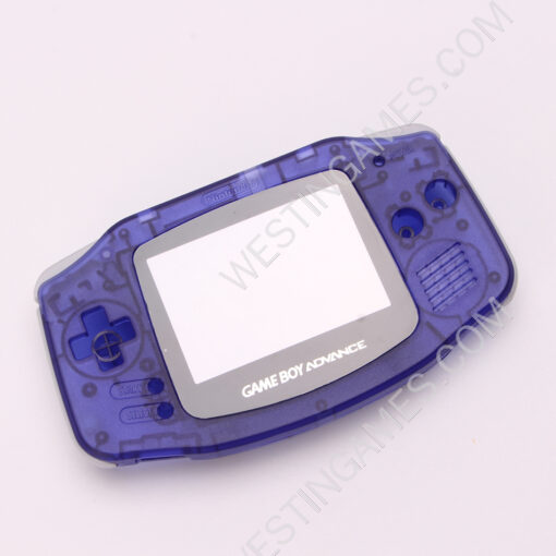 Complete Housing Shell Cover Case Replacement for GBA - Clear Deep Purple