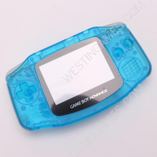 Housing Shell Cover Case with Buttons and Outer Screen Frame for GameBoy Advance GBA console - Transparent