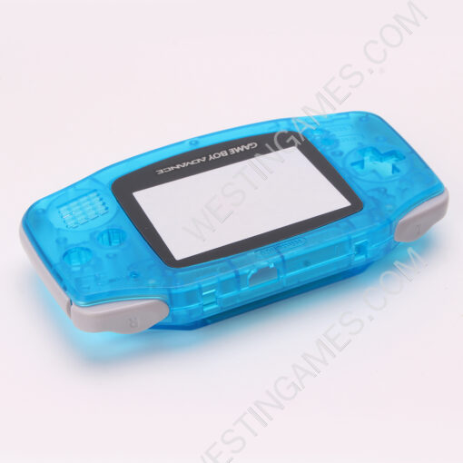 Housing Shell Cover Case with Buttons and Outer Screen Frame for GameBoy Advance GBA console - Transparent - Image 2
