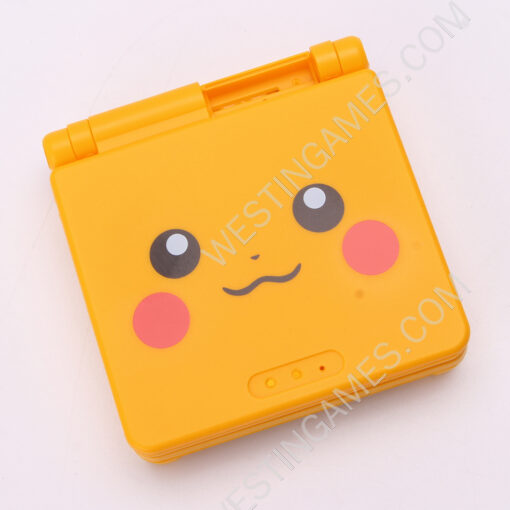 Complete Clear Housing Shell Cover Case Replacement for GBA SP - Pikachu Yellow
