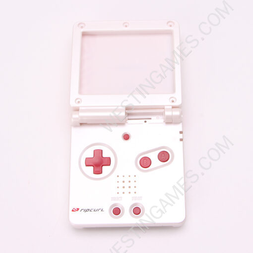 Complete Clear Housing Shell Cover Case Replacement for GBA SP - Rip Curl White - Image 3