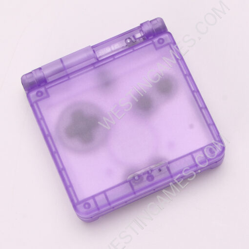 Complete Clear Housing Shell Cover Case Replacement for GBA SP - Clear Purple