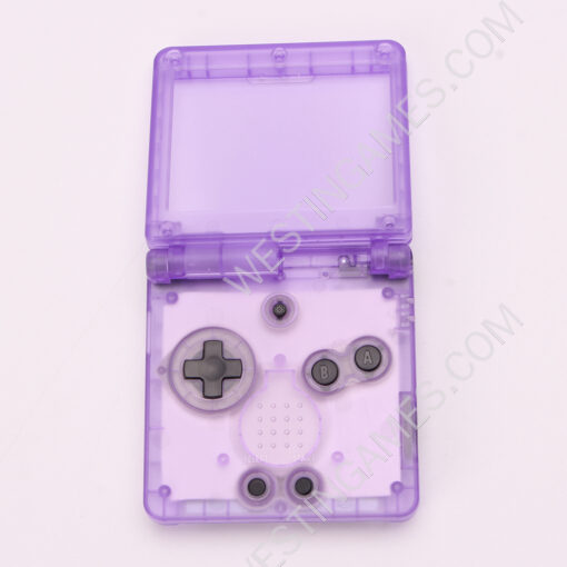 Complete Clear Housing Shell Cover Case Replacement for GBA SP - Clear Purple - Image 4