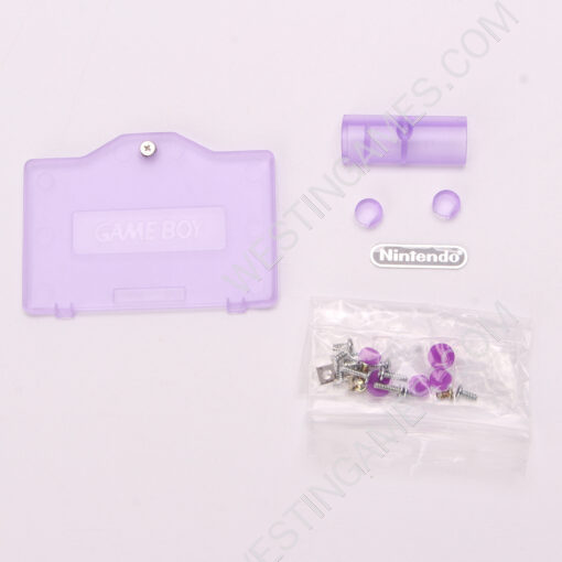 Complete Clear Housing Shell Cover Case Replacement for GBA SP - Clear Purple - Image 6