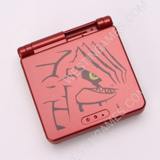 Complete Clear Housing Shell Cover Case Replacement for GBA SP - Gulaton Red