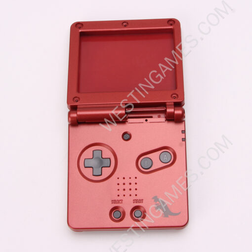 Complete Clear Housing Shell Cover Case Replacement for GBA SP - Gulaton Red - Image 4
