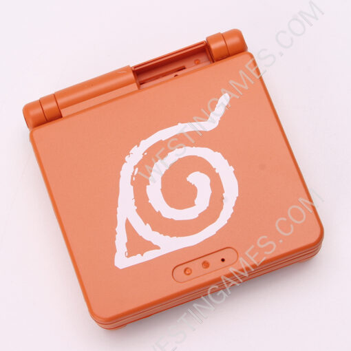 Complete Clear Housing Shell Cover Case Replacement for GBA SP - Orange The Eye of Zelda
