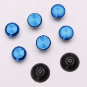 8Pcs Metal Thumbsticks Analog Joystick with Stand Replacement for PS5 PS4 Controller Blue
