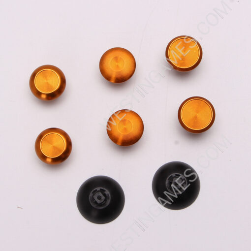 8Pcs Metal Thumbsticks Analog Joystick with Stand Replacement for PS5 PS4 Controller Gold