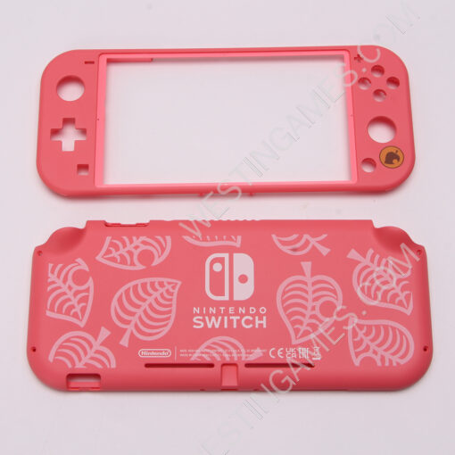 Original Top and Bottom Housing Shell Case Replacement for Nintendo Switch lite - Animal Crossing Pink - Image 4