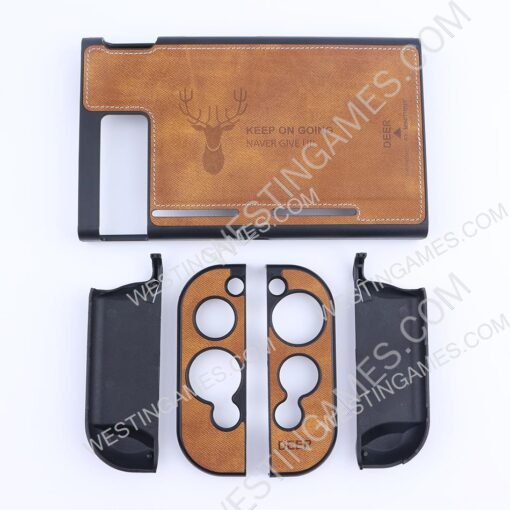 Minithink Anti Sweat Cloth Elk Art Protecting Waterproof Cover Shockproof Case for NS Switch - Brown - Image 5