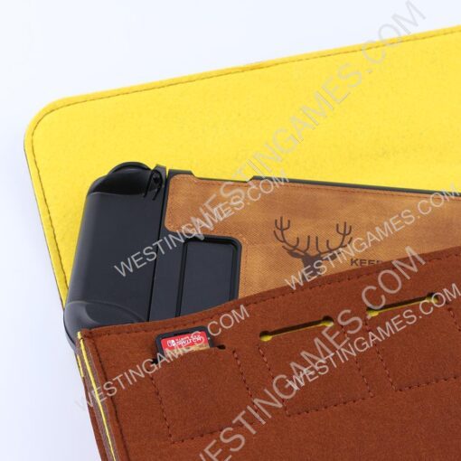 Slim Travel Carry Bag Protector Pouch with 5 Games Memory Card Holders for Nintendo Switch - Brown - Image 4