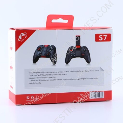 Gen Game S7 Gamepad Bluetooth Wireless Joystick Game Controller With Phone Holder for PC/TV Box - Image 8