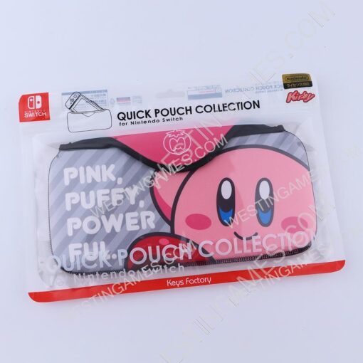 New Quick Pouch Collection for Nintendo Switch - Pink Puffy Kirby