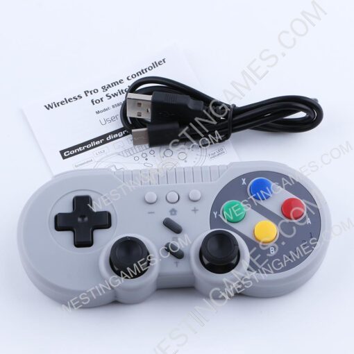 Wireless Bluetooth for Gamepad Controller with Turbo for NS Switch Console - SFC Style - Image 2