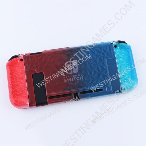 Minithink Upgrade 3in1 Complete Protective Cover Case Gradient Droplets for NS switch - Blue/Red - Image 2