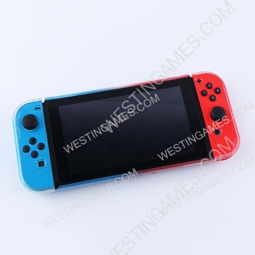 Minithink Upgrade 3in1 Complete Protective Cover Case Gradient Droplets for NS switch - Blue/Red - Image 3