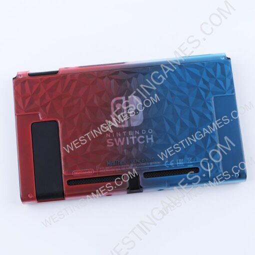 Minithink Upgrade 3in1 Complete Protective Cover Case Gradient Droplets for NS switch - Blue/Red - Image 4