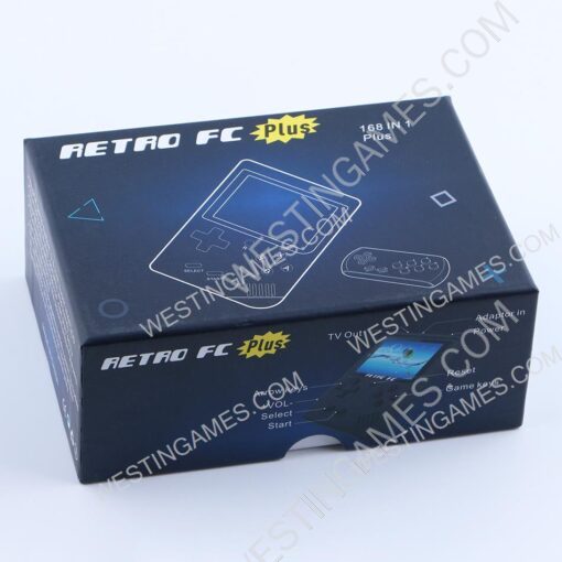 Retro FC 8Bit handheld Video Game 3inch Screen 168 Games Support TV AV Out - Transparent Black - Image 2