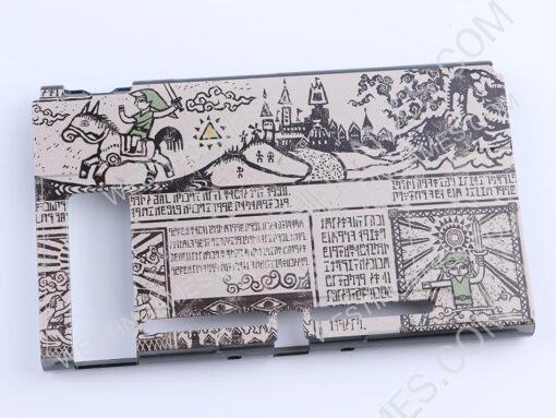 Upgraded Protective Rear Back Cover Case Docking Fashion Design for ns switch - Retro Zelda