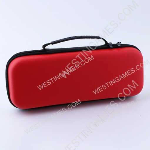 Red and White EVA Hard Carrying Case Travel Pouch for Switch and Pokemon Plus - Image 3