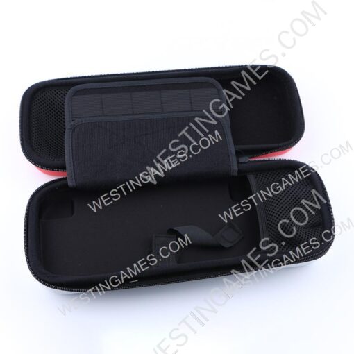 Red and White EVA Hard Carrying Case Travel Pouch for Switch and Pokemon Plus - Image 6