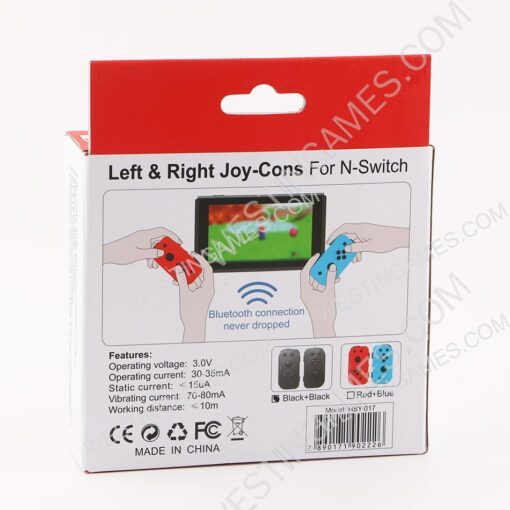 Left and Right Wireless Joycon Controller for NS Switch Console - Black - Image 7
