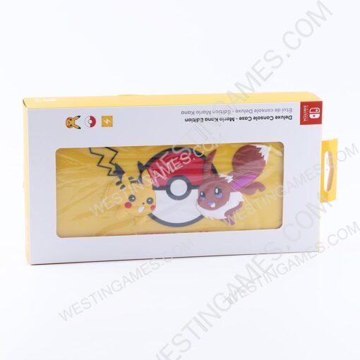 Deluxe Travel Carrying Case with Folding Stand for Nintendo Switch - Pokemon Pikachu and Eevee - Image 2