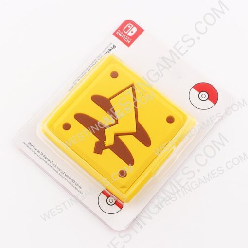 12 Slots Game Card Cartridge Storage Case Box for NS Switch - Picachu Tail