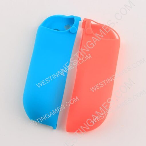Protective Anti-Slip Soft Silicone Skin Case Set for NS switch Joy-Con Controller - Red and Blue - Image 4