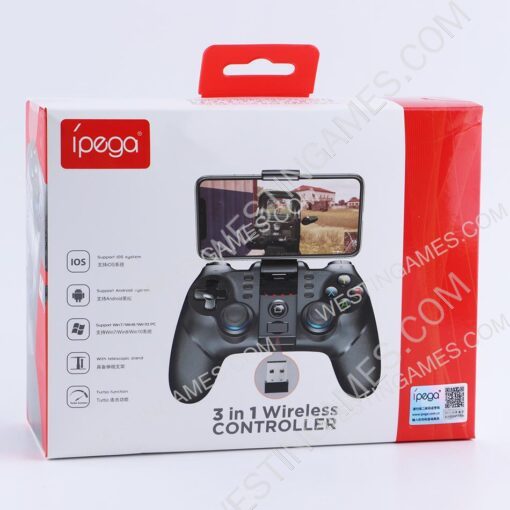 iPega 3in1 PG-9156 BT4.0+2.4G Turbo Wireless Gamepad Trigger Pubg Controller for Android IOS PC