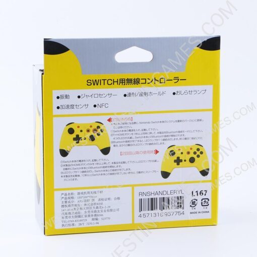 Wireless Bluetooth pro gamepad controller support NFC for NS Switch - Picachu - Image 7