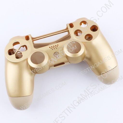 Replacement Top and Bottom Housing Shell Case for PS4 Controller JDM-040/050 - Gold