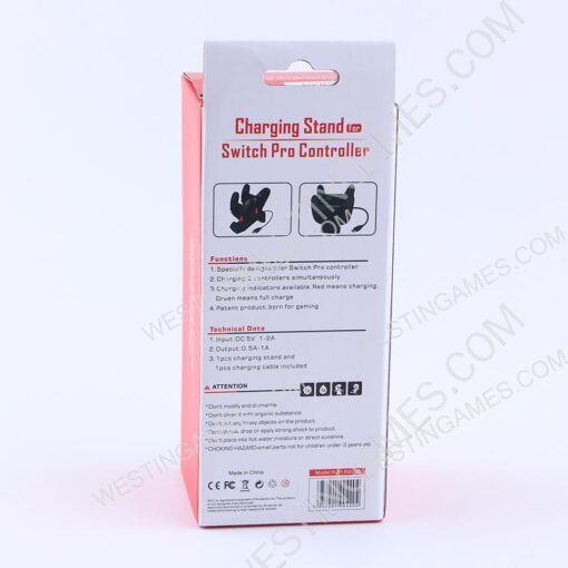 Dual Gamepad Chargin Stand Dock for Switch Pro Controller - Image 8