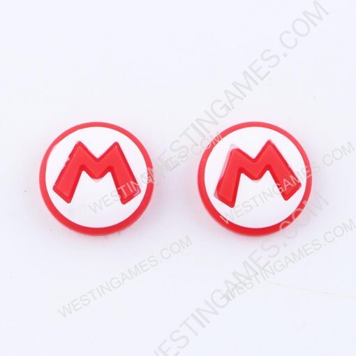 New Super Mario Thumb Grips Analog Caps Silicone Rubber For NS Switch Joy-con - Red M