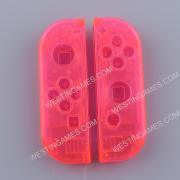 Left and Right Housing Cover Case Set for Switch Joy-con Clear Pink