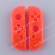 Left and Right Housing Cover Case Set for Switch Joy-con Clear Orange-Red