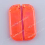 Left and Right Housing Cover Case Set for Switch Joy-con Clear Orange-Red 02