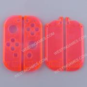 Left and Right Housing Cover Case Set for Switch Joy-con Clear Orange-Red 03