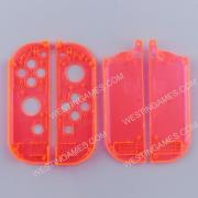 Left and Right Housing Cover Case Set for Switch Joy-con Clear Orange-Red 04