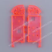 Left and Right Housing Cover Case Set for Switch Joy-con Clear Orange-Red 05