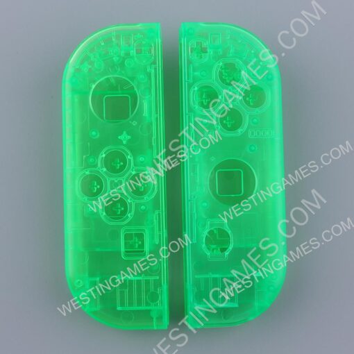 Left and Right Housing Cover Case Set for Switch Joy-con Clear Green