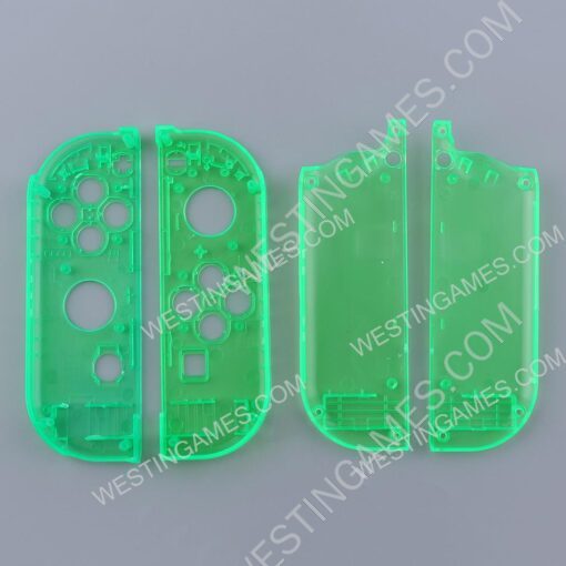 Left and Right Housing Cover Case Set for Switch Joy-con Clear Green - Image 3