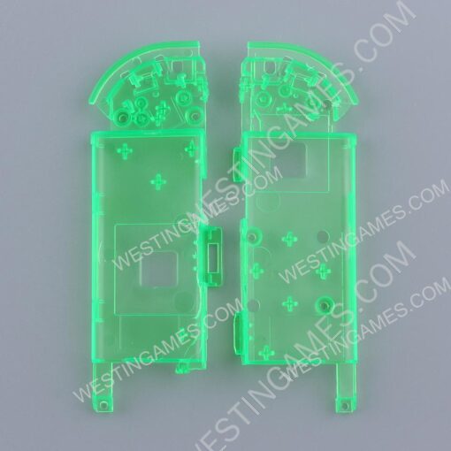 Left and Right Housing Cover Case Set for Switch Joy-con Clear Green - Image 4